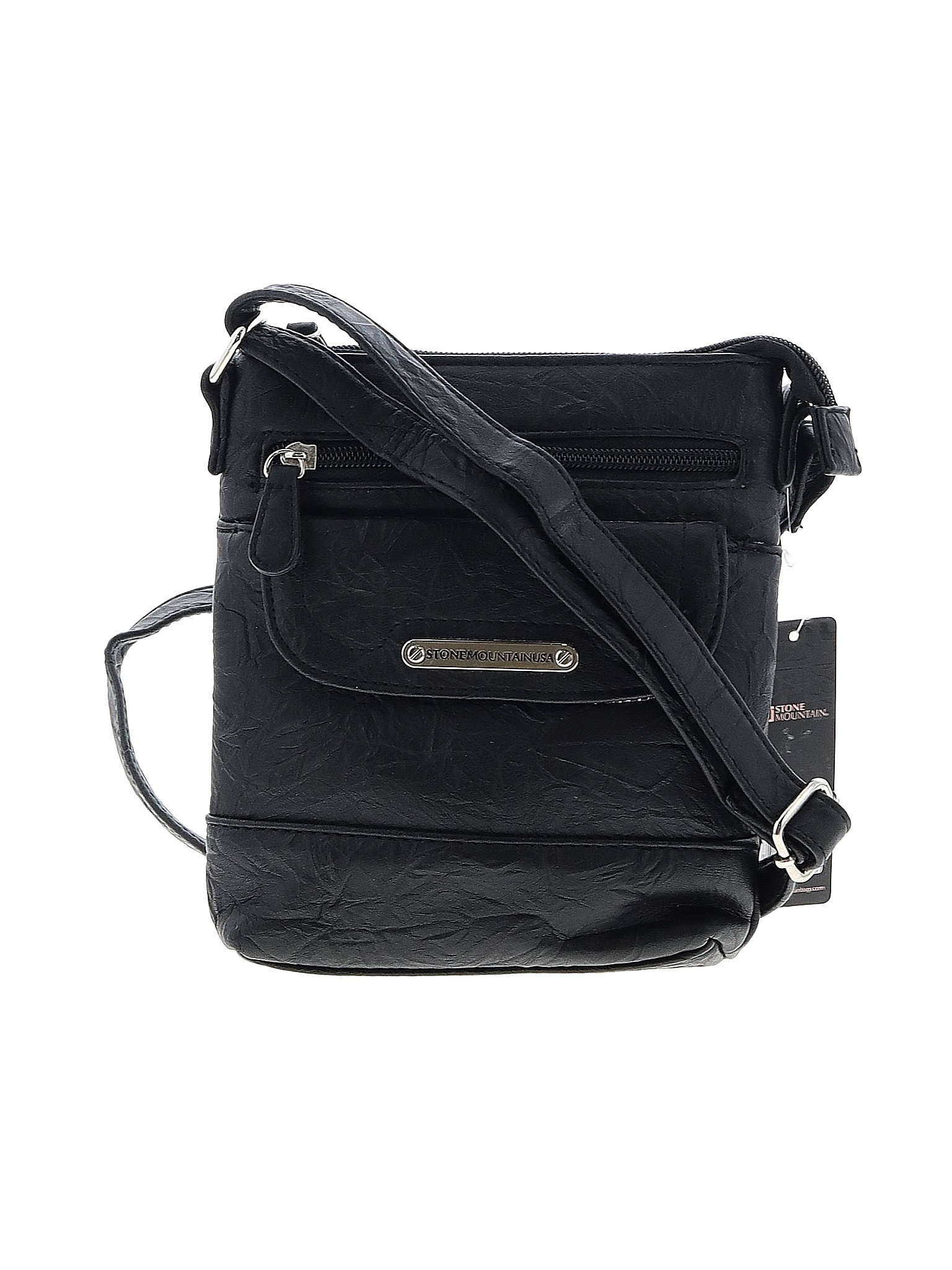 Stone Mountain Solid Gray Black Crossbody Bag One Size - 71% off | thredUP