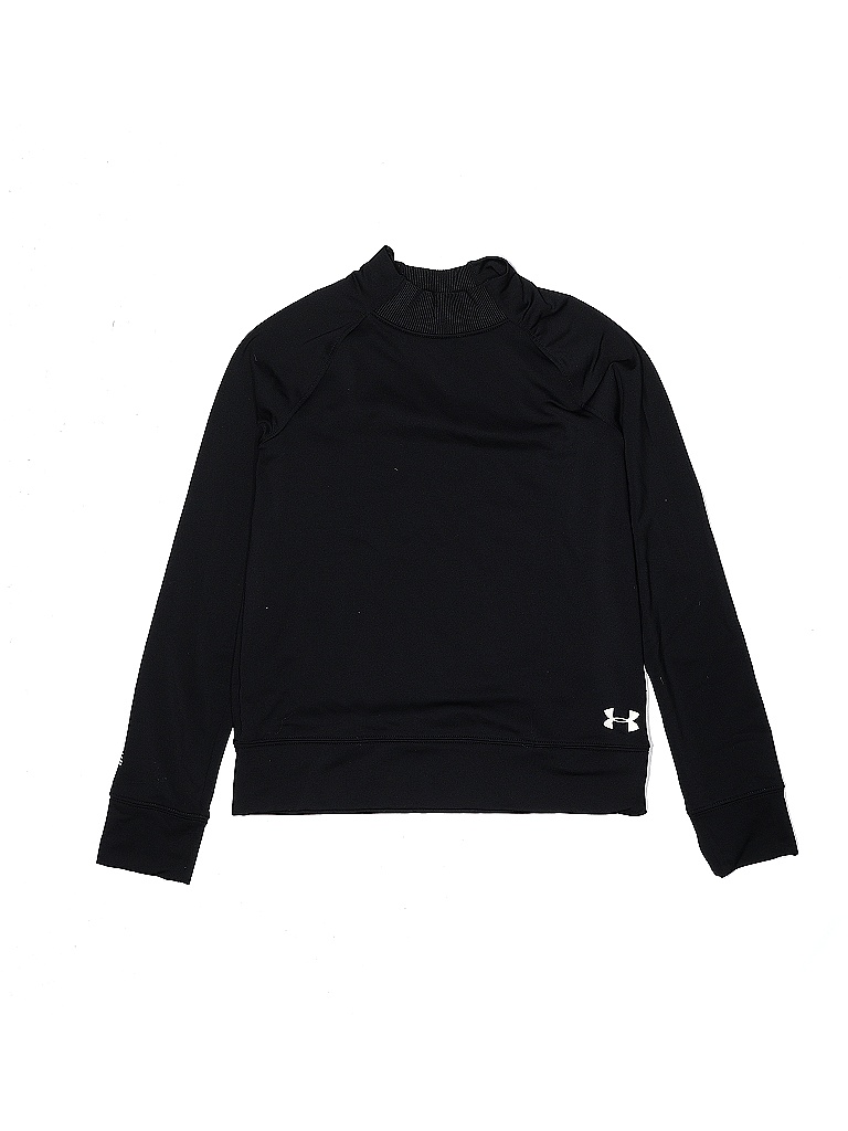 Under Armour 100% Cotton Solid Black Sweatshirt Size M (Youth) - photo 1