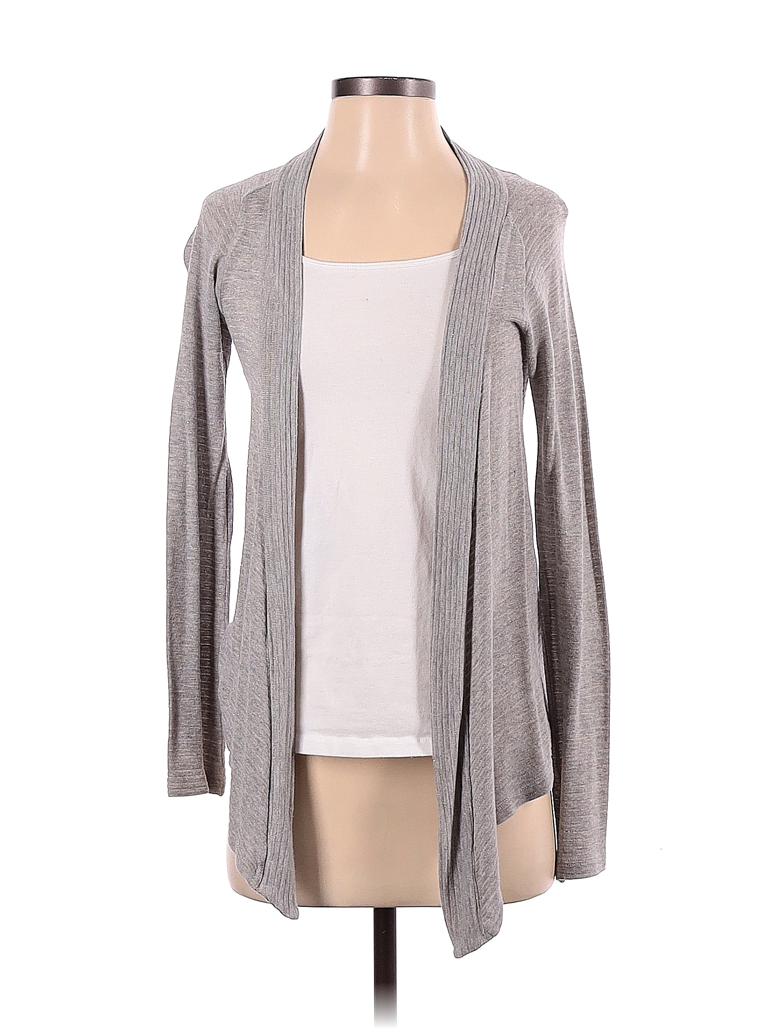 Splendid Cardigan Splendid Color Block Solid Gray Cardigan Size S - 91% off | thredUP