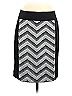 Leslie Stuart Chevron-herringbone Graphic Gray Black Casual Skirt Size 6 - photo 1