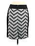 Leslie Stuart Chevron-herringbone Graphic Gray Black Casual Skirt Size 6 - photo 2