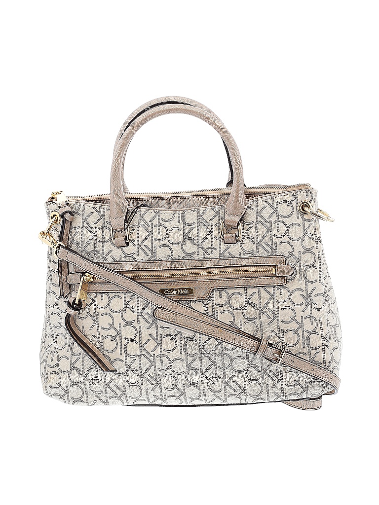 Calvin Klein Color Block Solid Ivory Satchel One Size - 72% off | thredUP