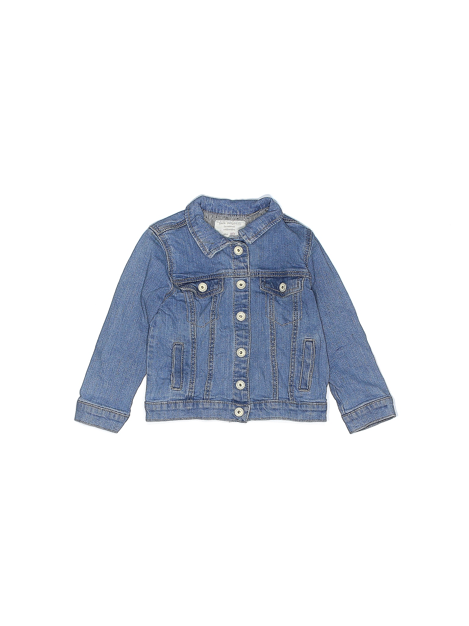 Zara Baby Solid Blue Denim Jacket Size 2 3 58 off thredUP