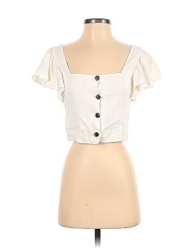 Zara TRF Short Sleeve Button-Down Shirt (view 1)