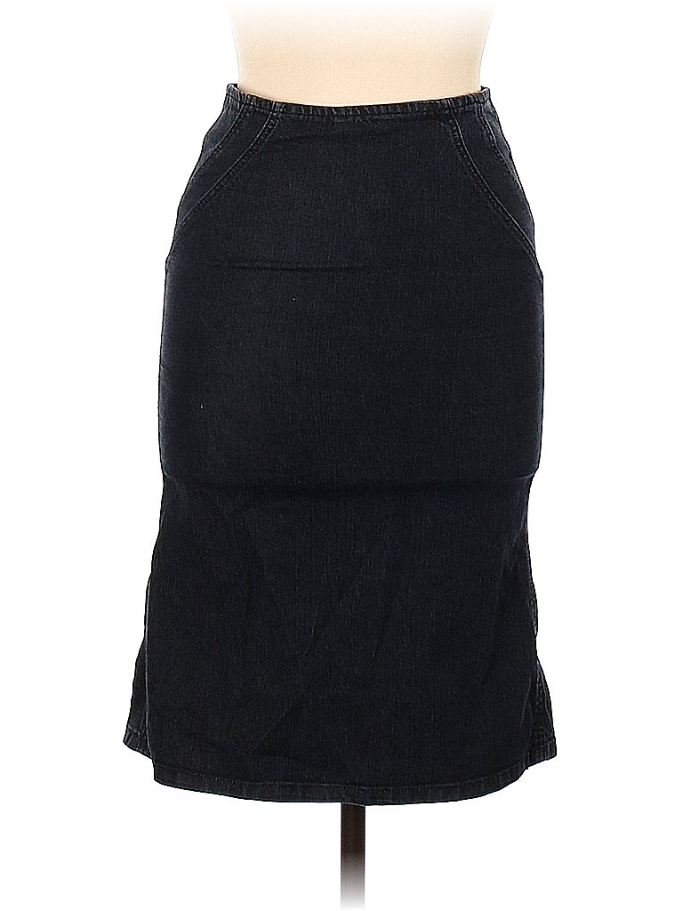 Bisou Bisou Solid Black Blue Denim Skirt Size 2 - 70% off | thredUP