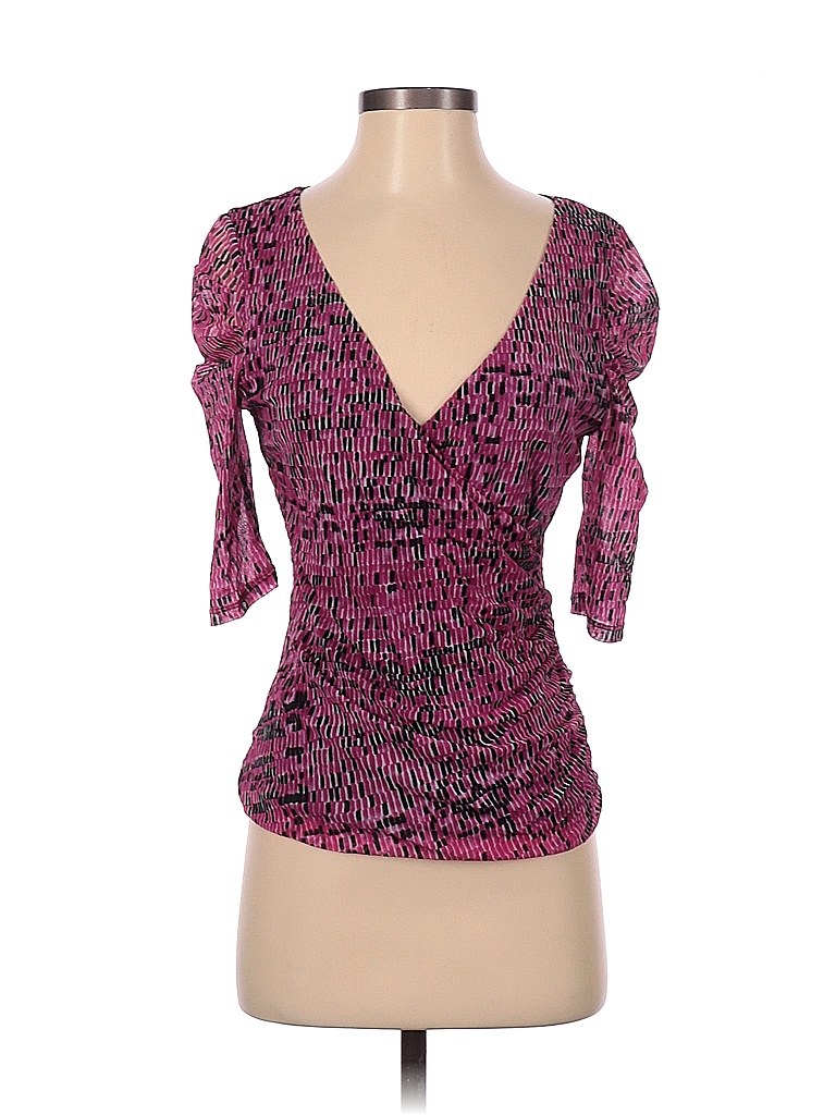 Kenneth Cole REACTION 100% Nylon Multi Color Pink Short Sleeve Top Size S - photo 1