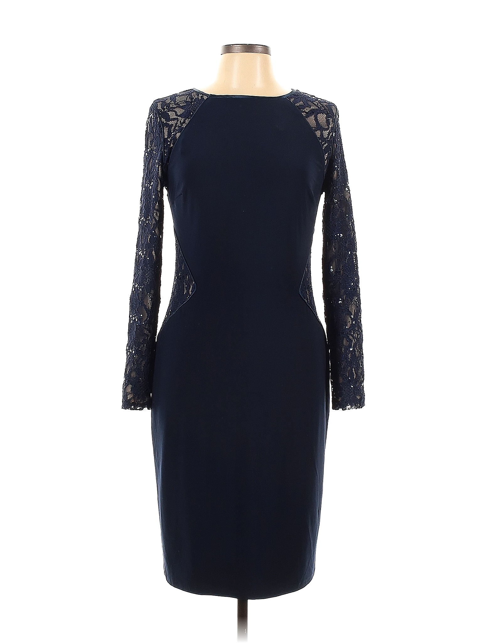 navy blue cocktail dress with sleeves Strapless Long Lace Prom Dresses High Slit, Nav Size:46 X 30 Elegant Black Silk Evening tall boots friendly dress length