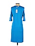 Michael Kors Solid Blue Casual Dress Size 2 - photo 2