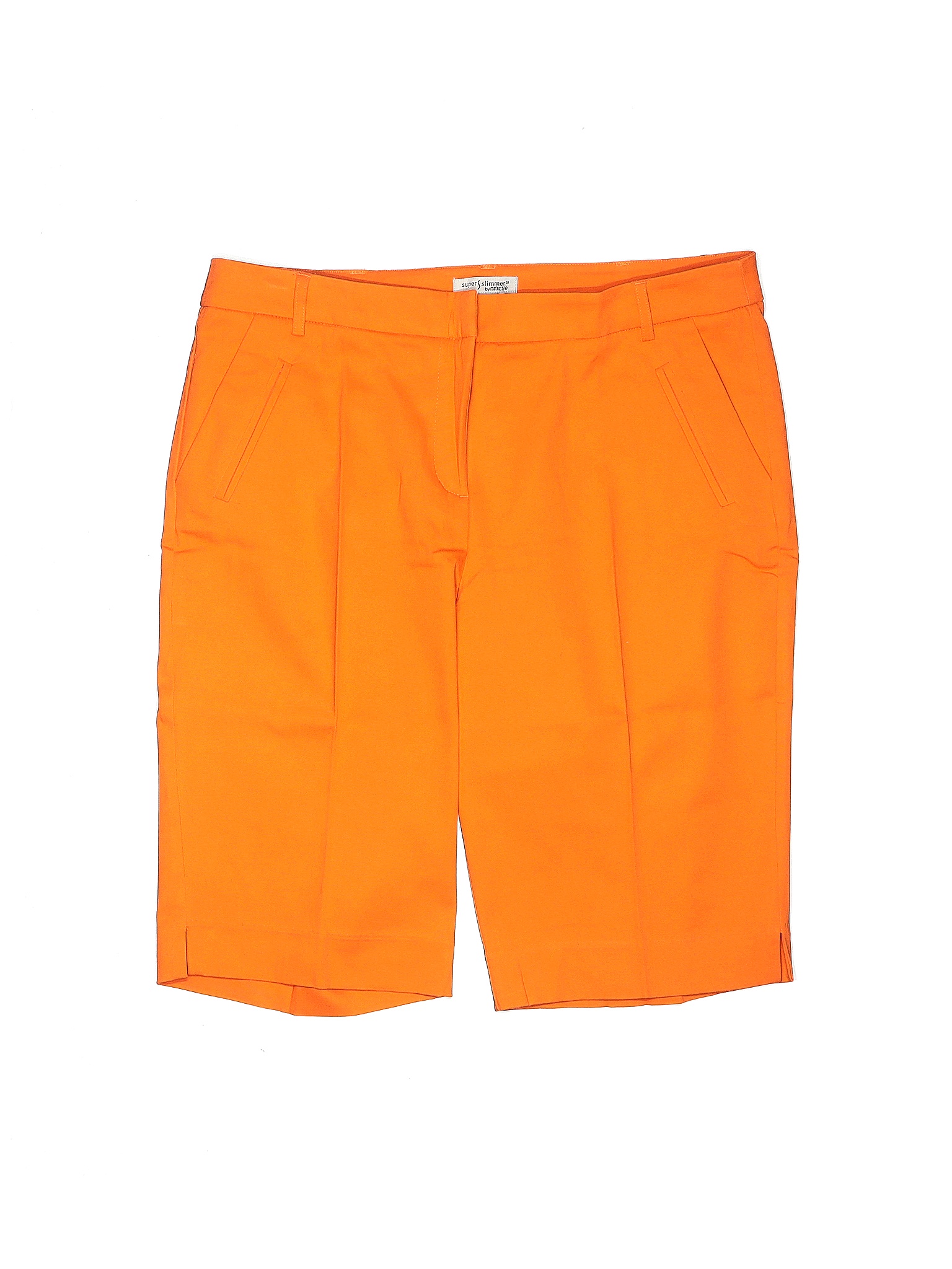 Metrostyle Solid Colored Orange Khaki Shorts Size 12 79 off thredUP