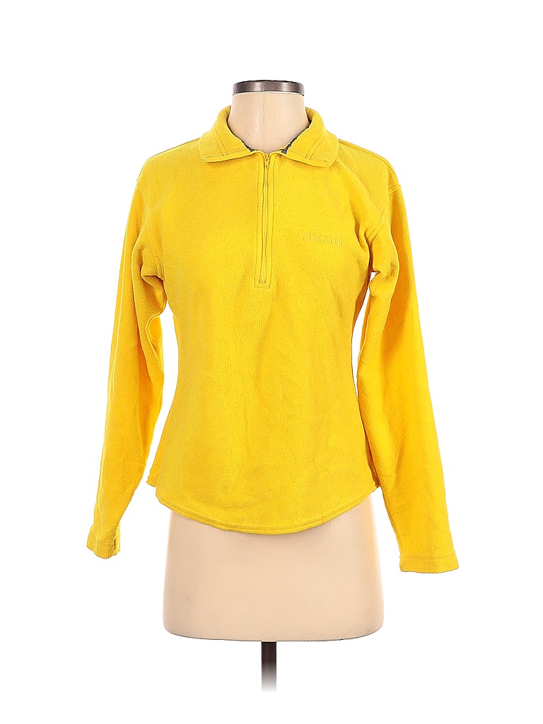 Marmot 100% Polyester Color Block Solid Colored Yellow Pullover Sweater Size S - photo 1