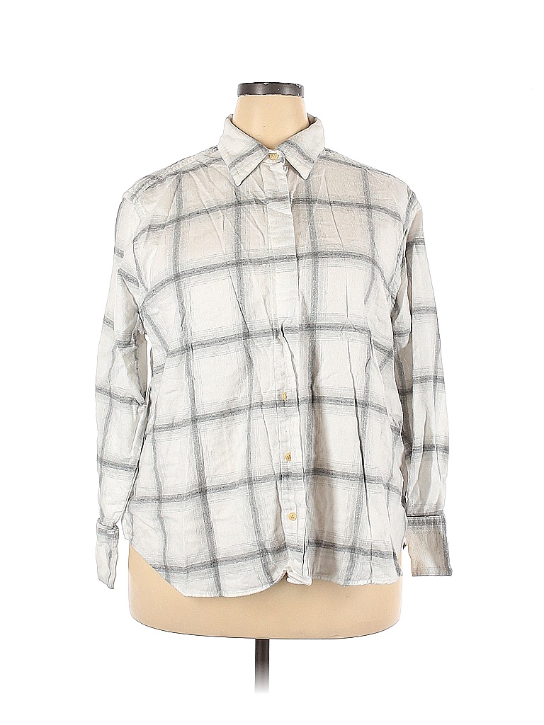 Banana Republic 100 Cotton White Long Sleeve ButtonDown Shirt Size XXL 83 off thredUP