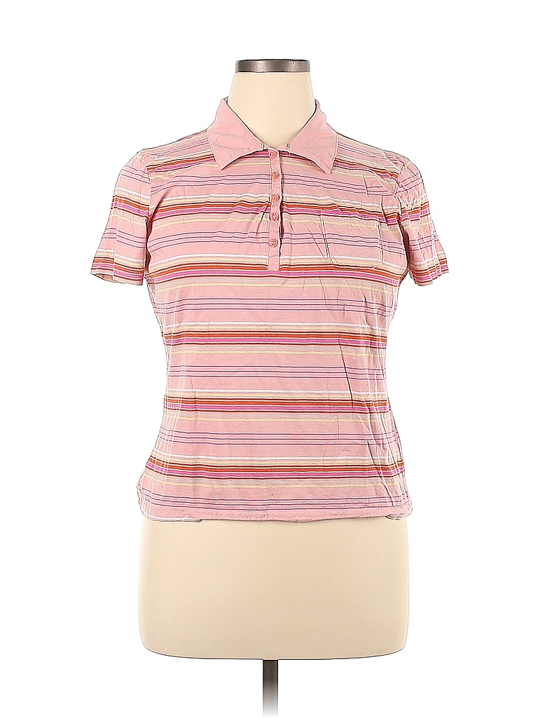 St. John's Bay 100% Cotton Pink Short Sleeve Polo Size XL - photo 1