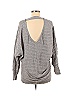 Soho JEANS NEW YORK & COMPANY 100% Acrylic Color Block Gray Pullover Sweater Size M - photo 2