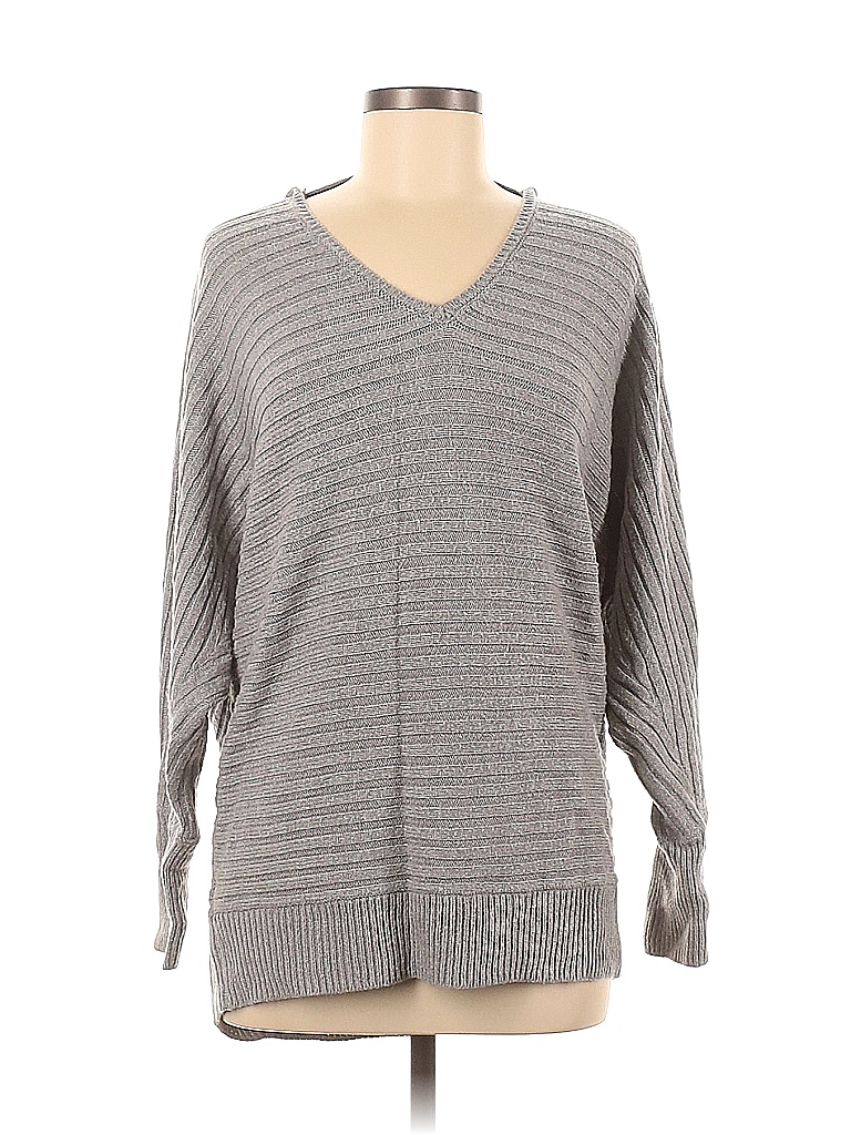 Soho JEANS NEW YORK & COMPANY 100% Acrylic Color Block Gray Pullover Sweater Size M - photo 1