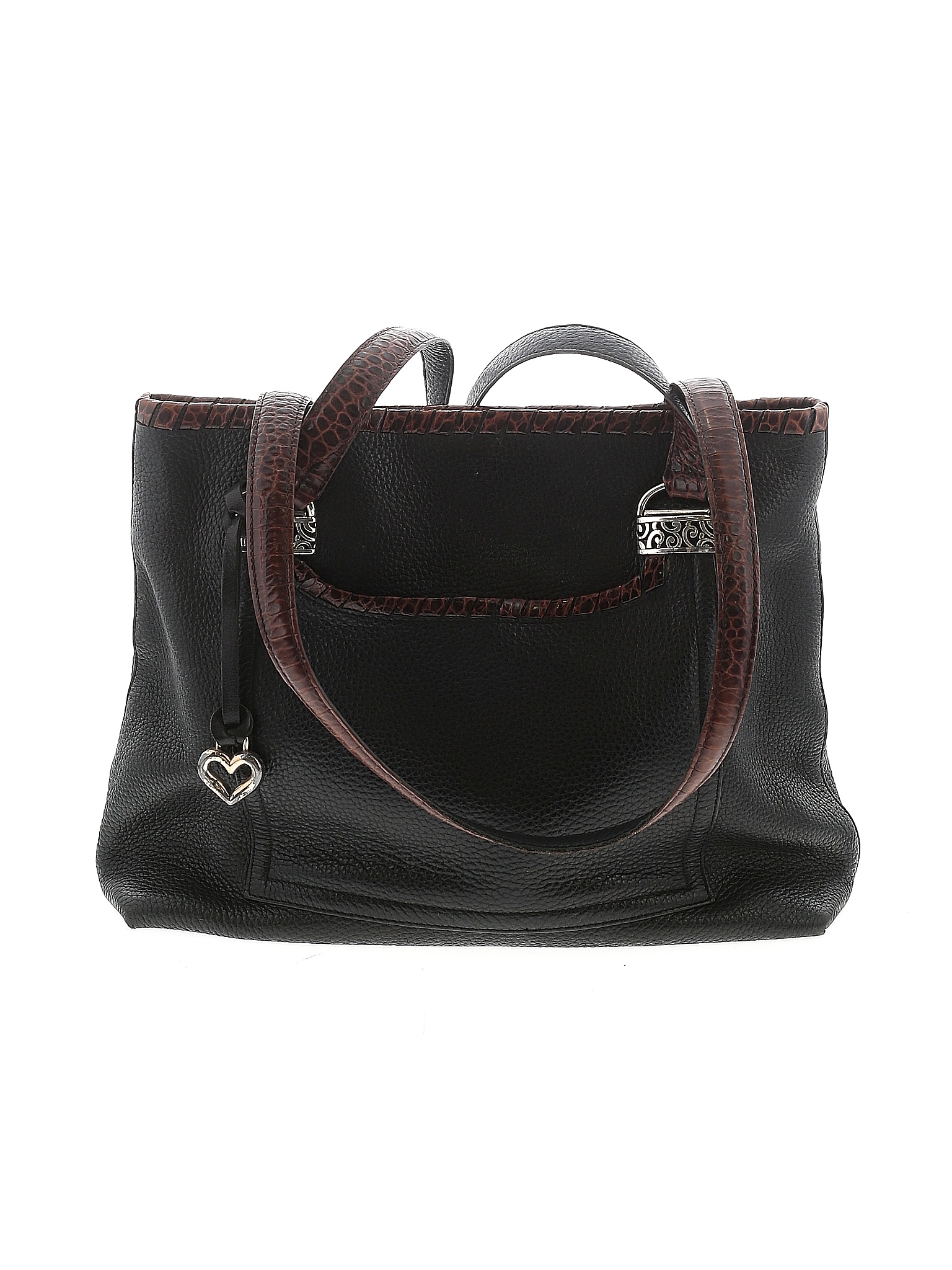 Brighton 100 Leather Solid Black Leather Shoulder Bag One Size 73