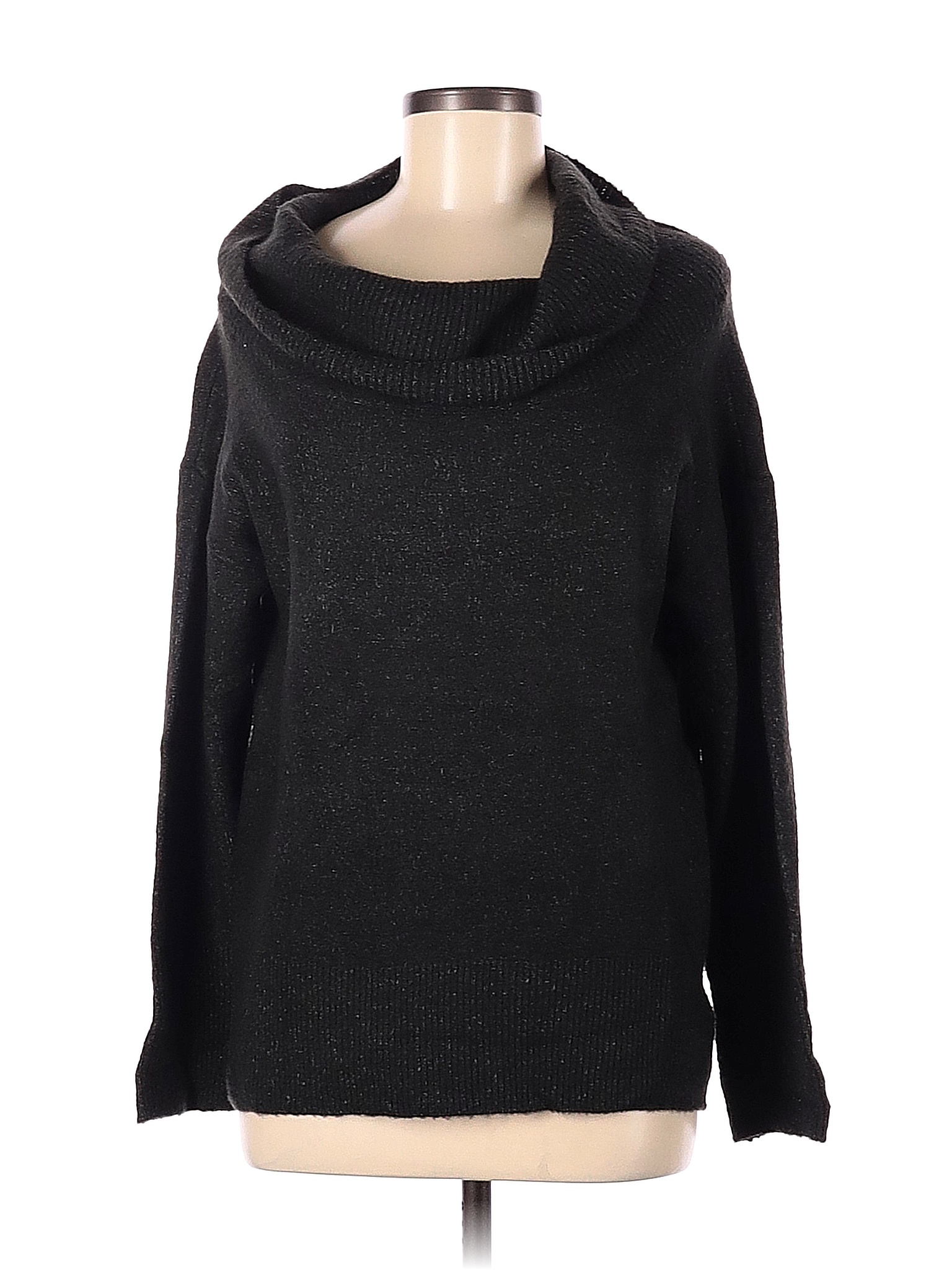 Cable & Gauge Color Block Solid Black Pullover Sweater Size M - 65% off ...
