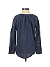 Ann Taylor LOFT 100% Cotton Blue Long Sleeve Henley Size XXS - photo 2