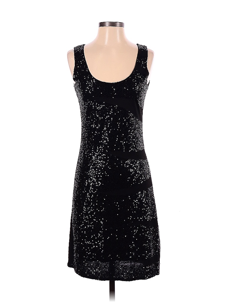 Donna Morgan 100% Viscose Solid Black Cocktail Dress Size 4 - photo 1