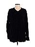 Moda International 100% Acrylic Black Blue Pullover Sweater Size S - photo 1