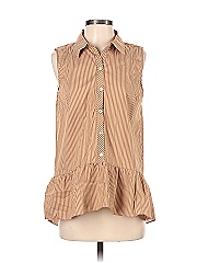 Logo By Lori Goldstein Sleeveless Button Down Shirt