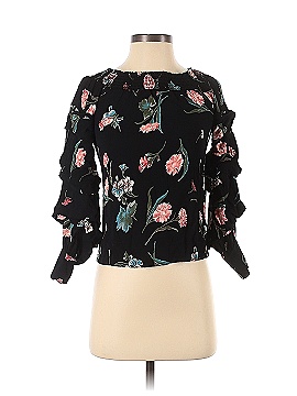 Scripted Long Sleeve Blouse (view 1)