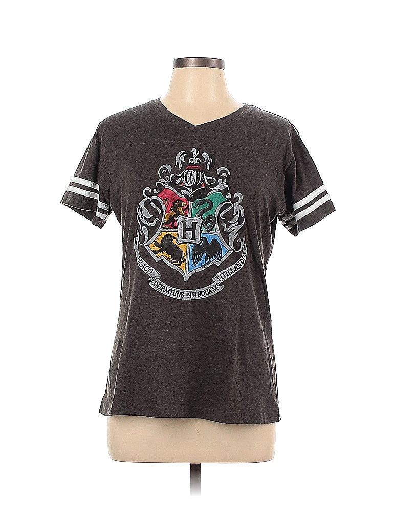 Harry Potter Graphic Marled Gray Short Sleeve T-Shirt Size L - photo 1