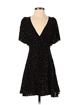 Madewell Cape-Sleeve Mini Dress in Metallic Dots (view 1)