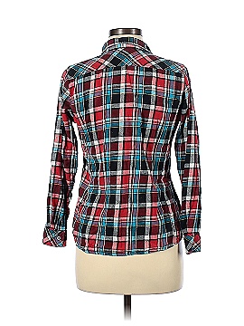 Indigo Long Sleeve Button-Down Shirt (view 2)
