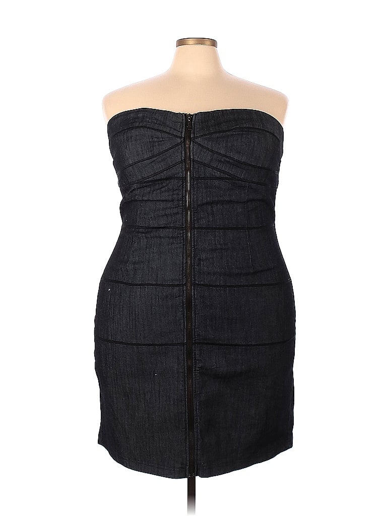 Ashley Stewart Solid Black Blue Cocktail Dress Size 24 (Plus) - 71% off ...