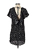 Zara Basic 100% Viscose Stars Polka Dots Black Casual Dress Size XS - photo 2