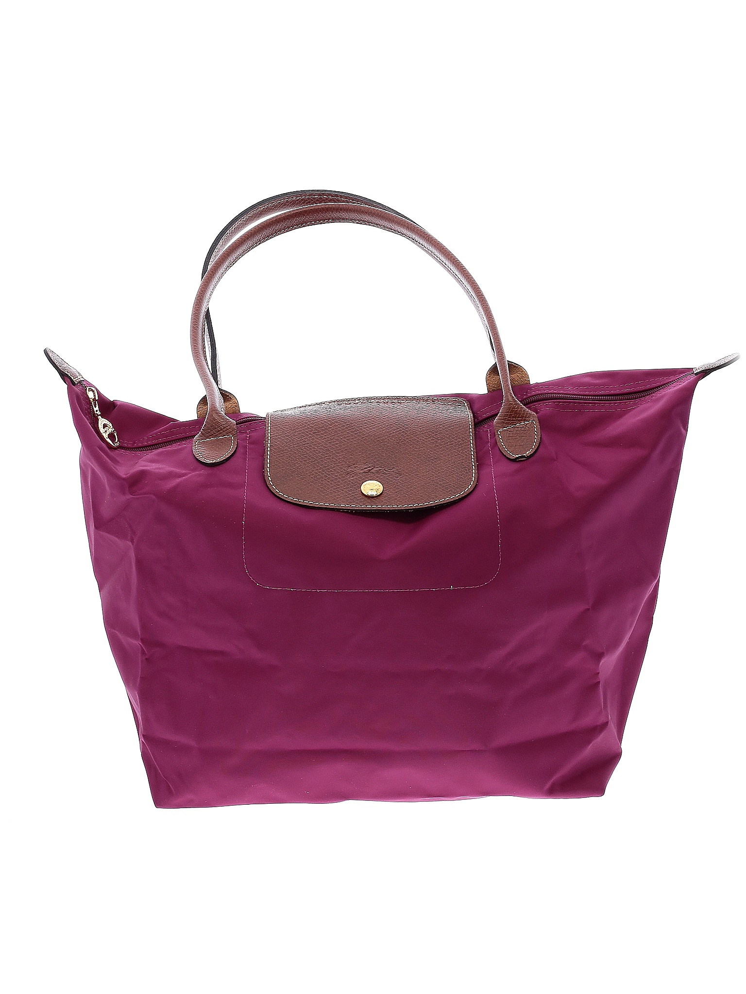 Longchamp Color Block Solid Colored Purple Le Pliage Original 