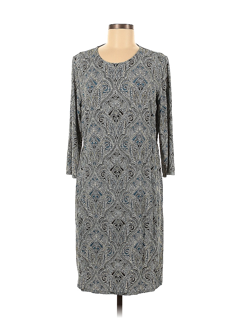 J.Jill Paisley Blue Casual Dress Size M 74 off thredUP