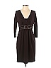 David Meister Solid Colored Brown Casual Dress Size 4 - photo 1