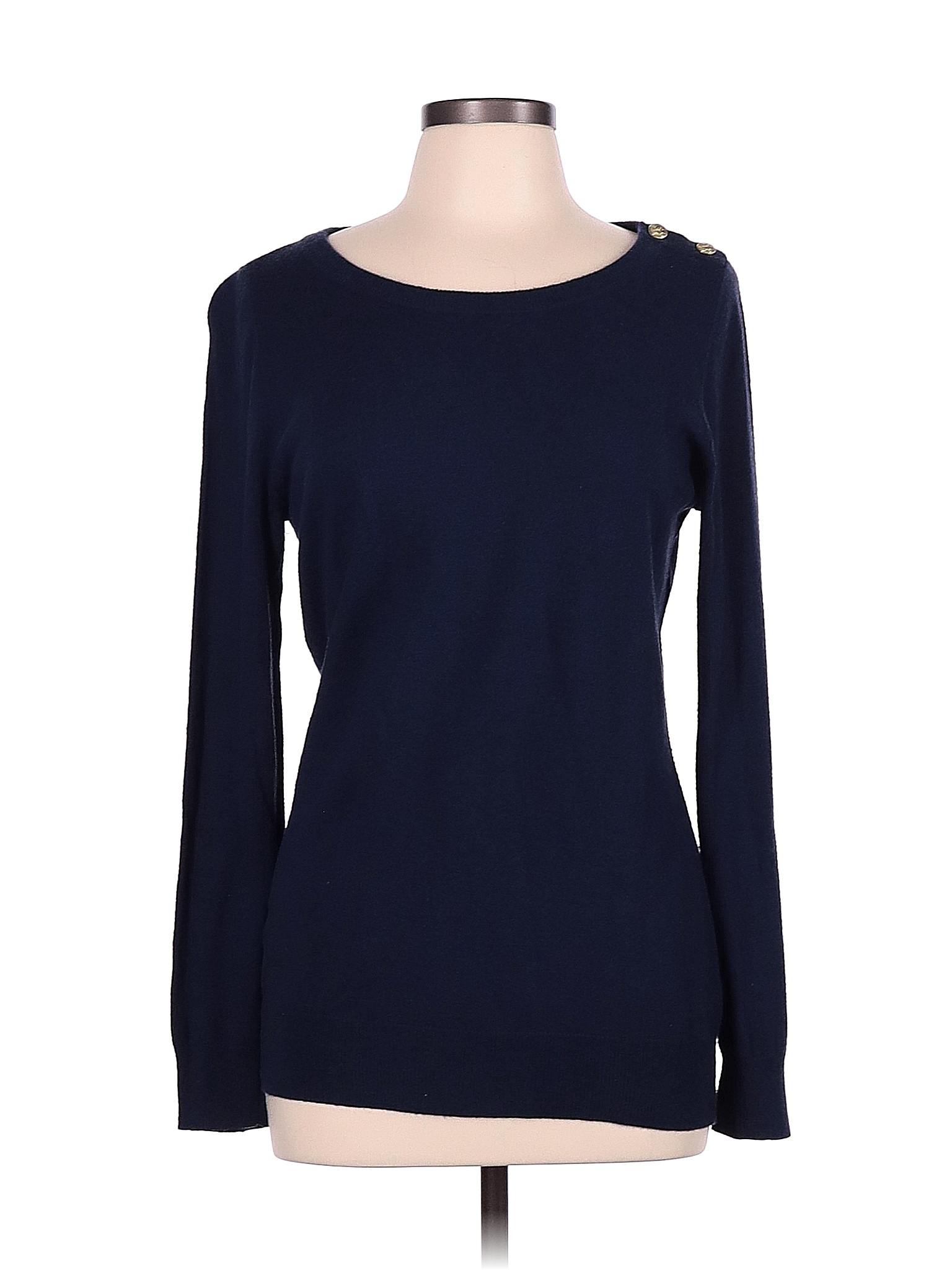 Pull Col V Manches Longues Banana Republic - Taille S Bleu Clair à Plis - Occasion Très Bon état