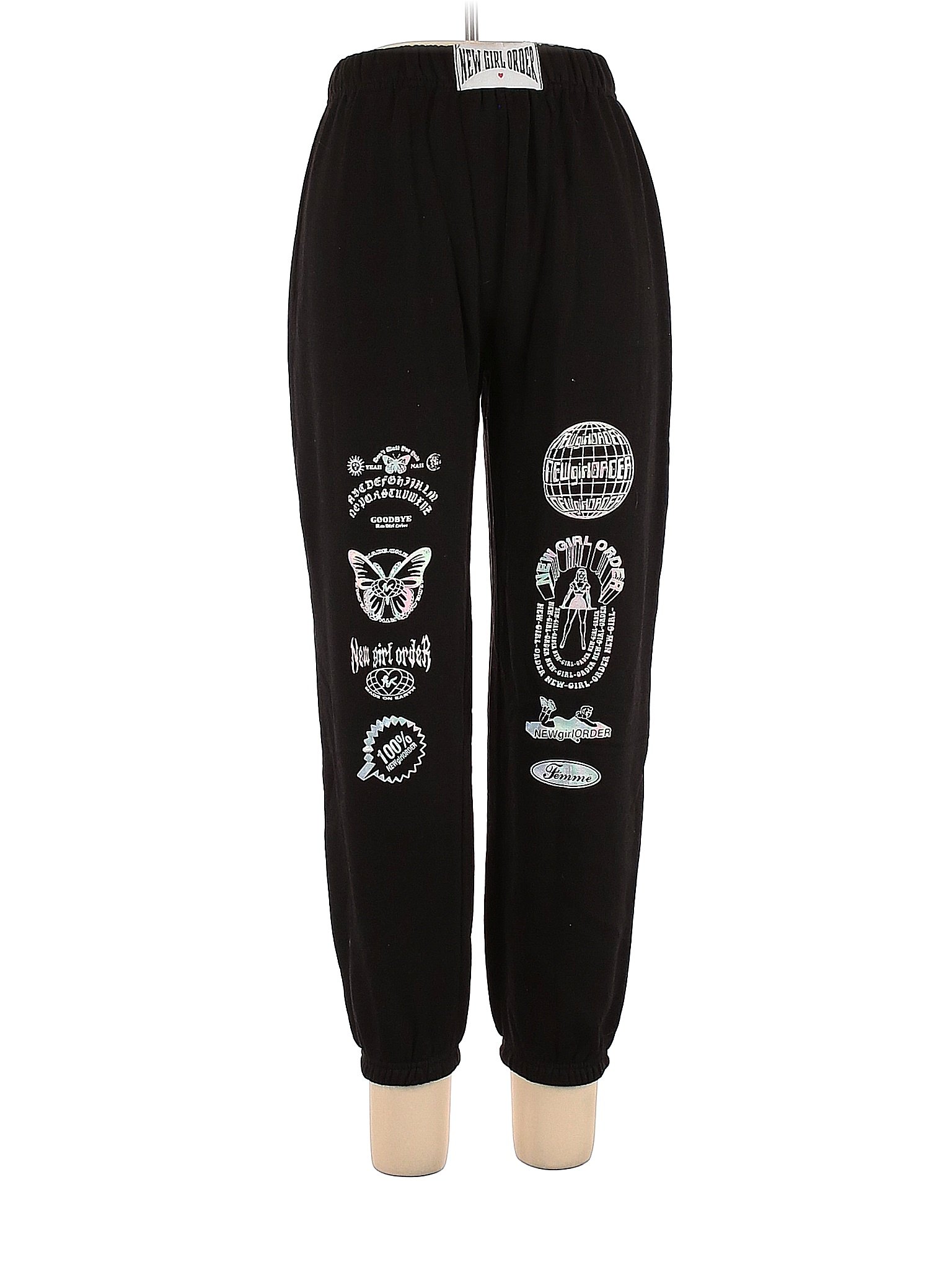 New Girl Order Solid Black Sweatpants Size 12 - 60% off | thredUP