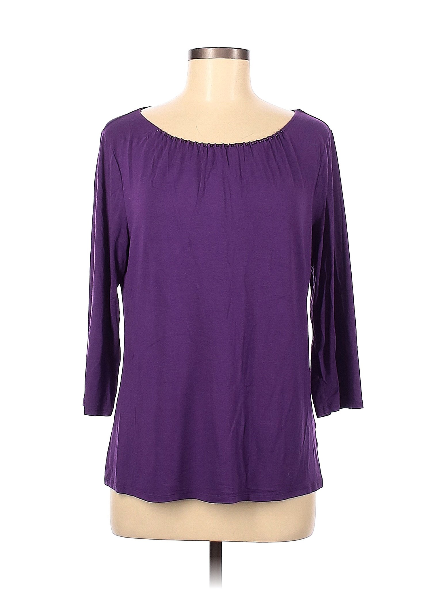 Coldwater Creek Solid Colored Purple Long Sleeve Top Size M - 76% off ...