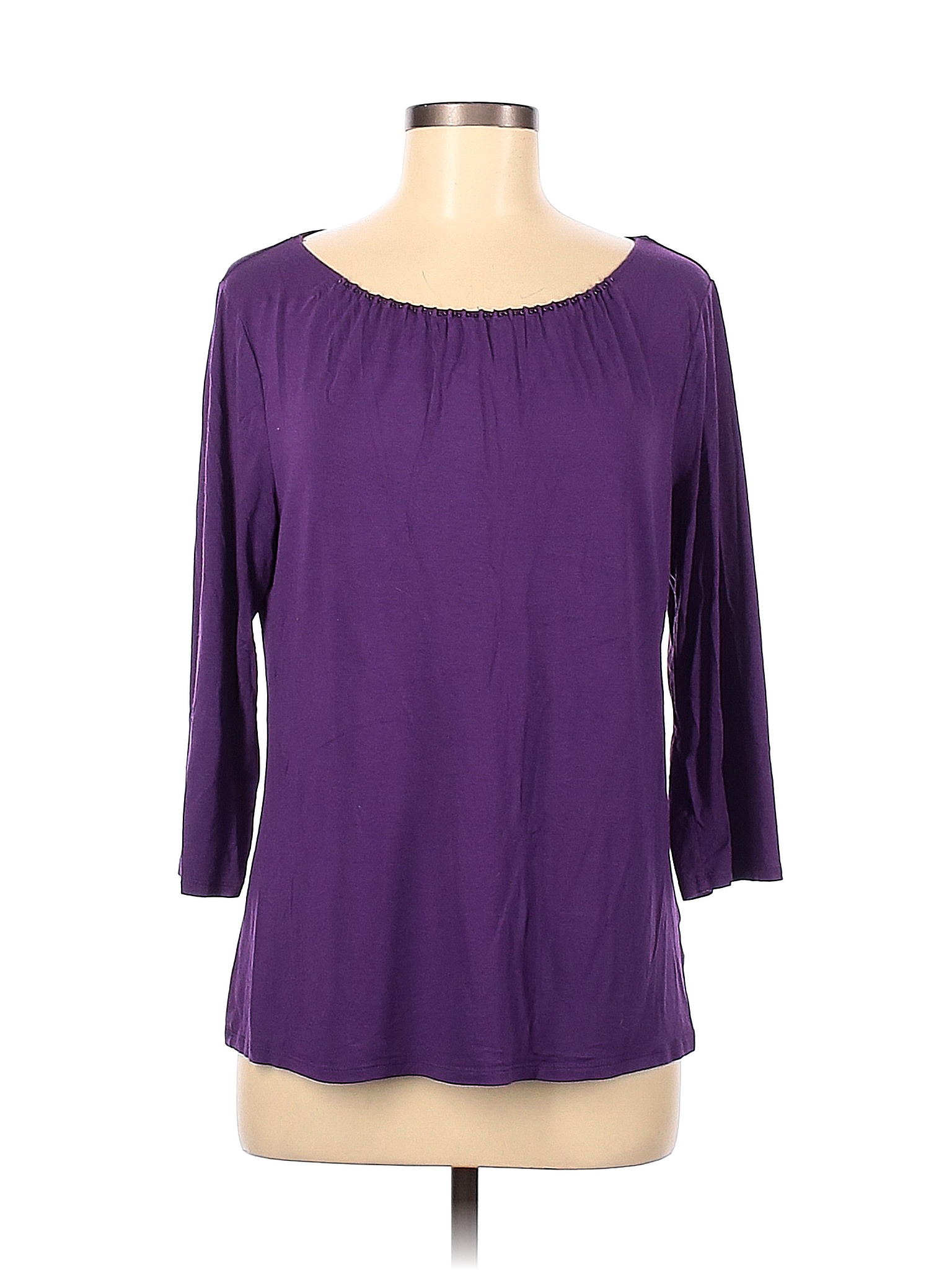 Coldwater Creek Solid Colored Purple Long Sleeve Top Size M - 76% off ...