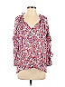 Shoshanna Floral Multi Color Pink Long Sleeve Blouse Size S - photo 1