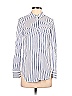 AYR 100% Rayon Stripes Multi Color White Long Sleeve Button-Down Shirt Size XS - photo 1