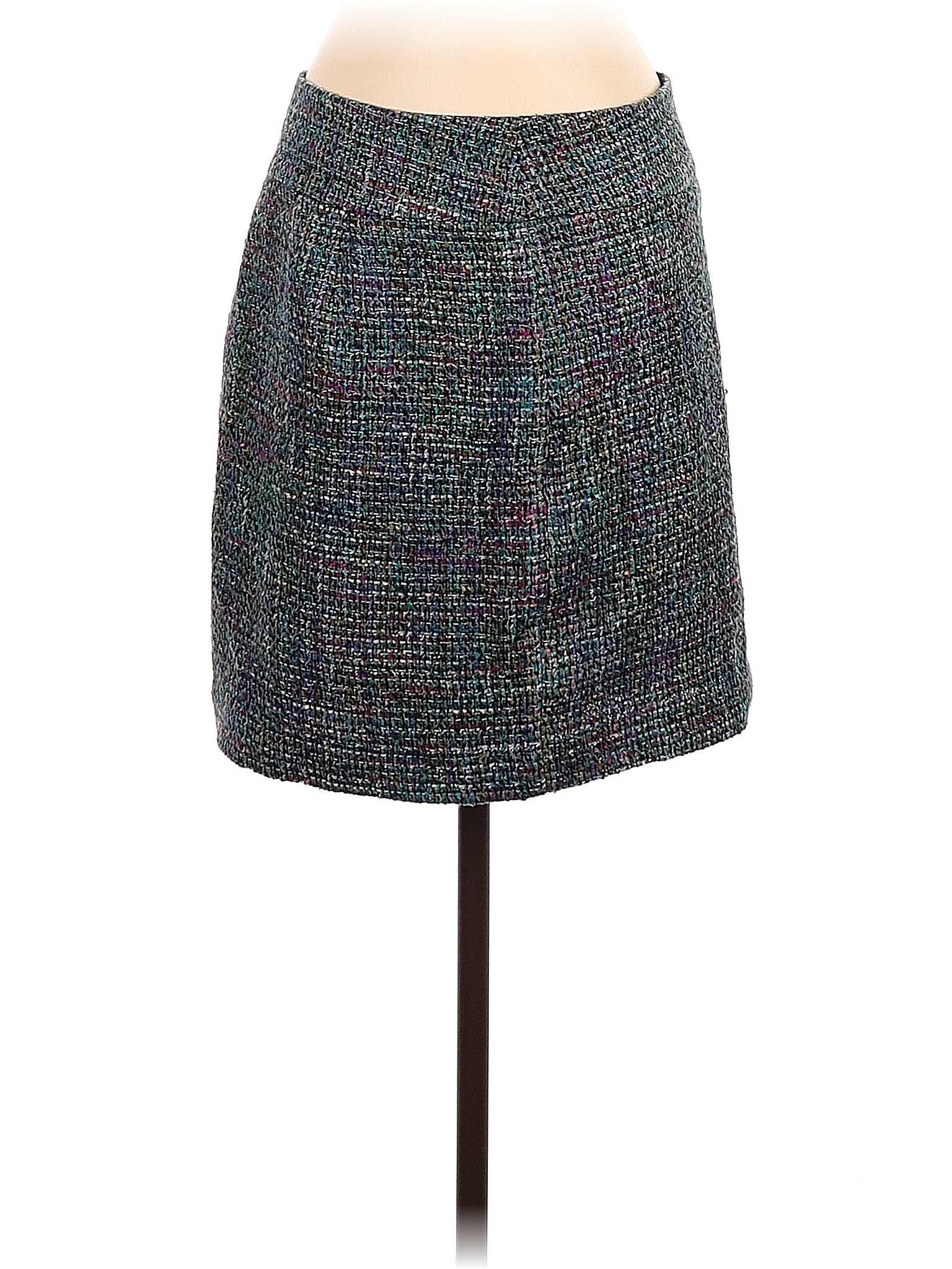 Ann Taylor LOFT Outlet Tweed Multi Color Blue Casual Skirt Size 2 - 65% ...