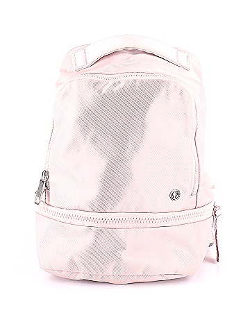 Lululemon Athletica 100% Nylon Solid Colored Pink Backpack One Size - 50%  off