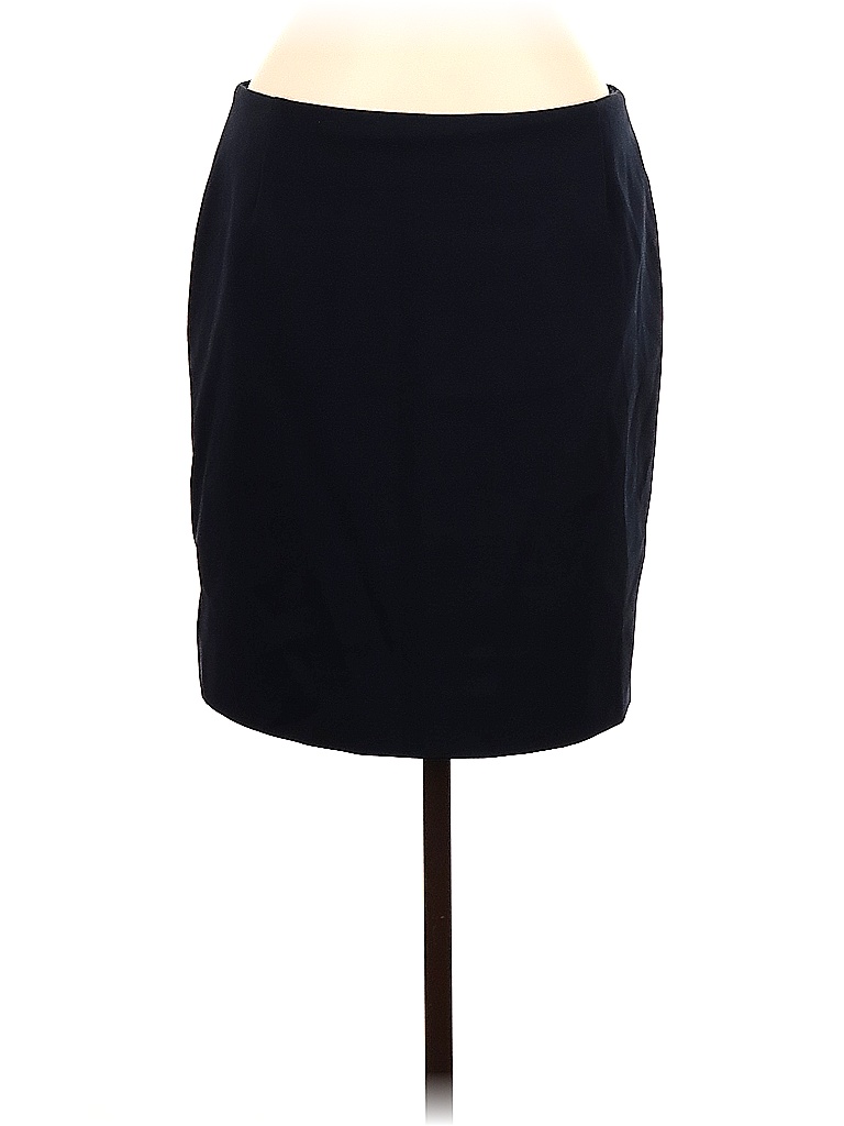 Akris Punto Solid Black Blue Casual Skirt Size 8 - photo 1
