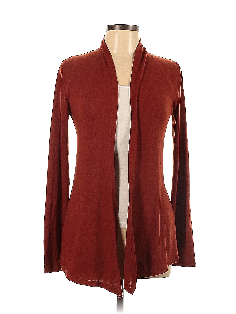 Mix By 41 Hawthorn Color Block Solid Maroon Brown Cardigan Size M 77