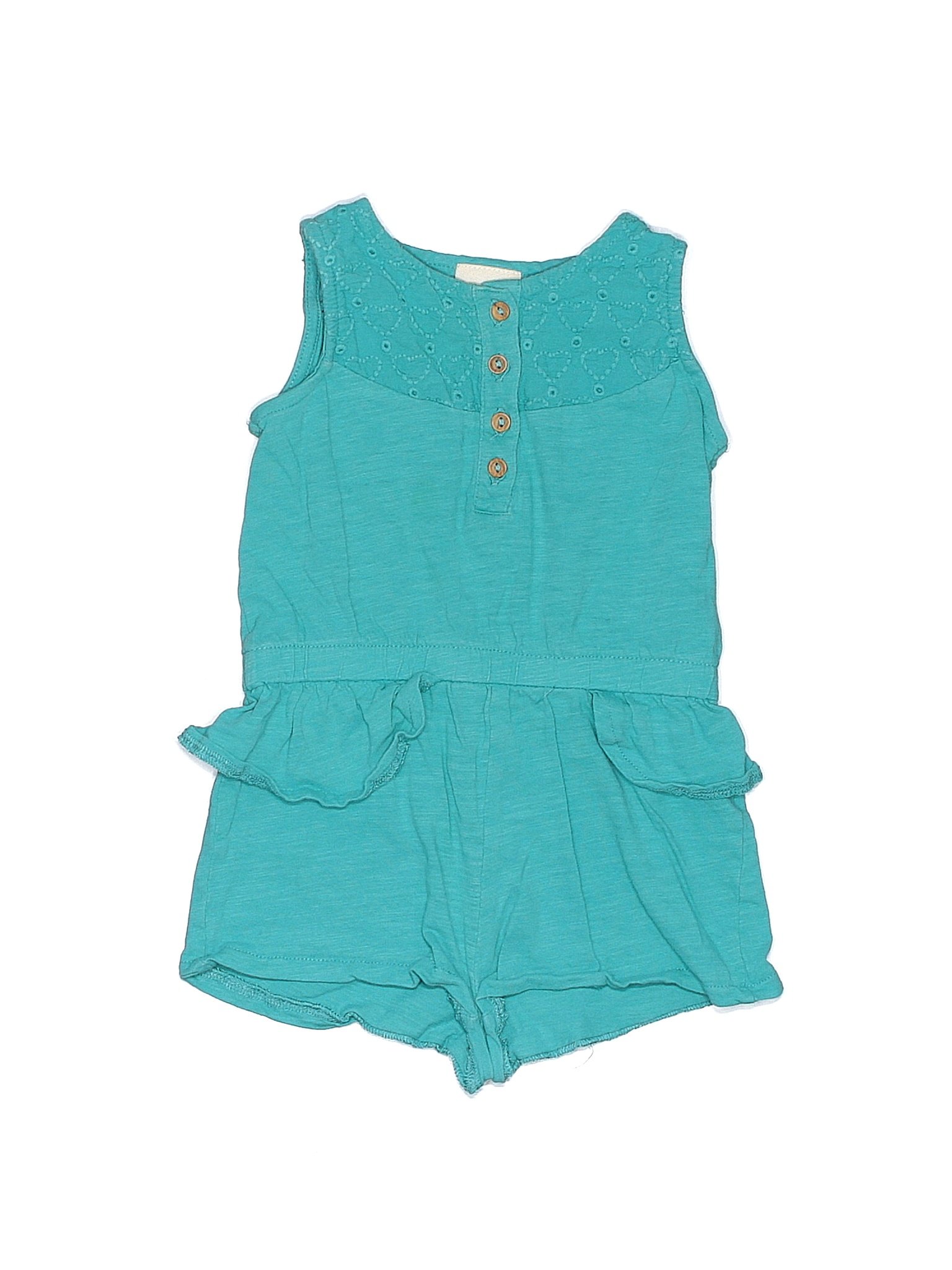 Zara Baby Solid Blue Romper Size 69 mo 62 off thredUP