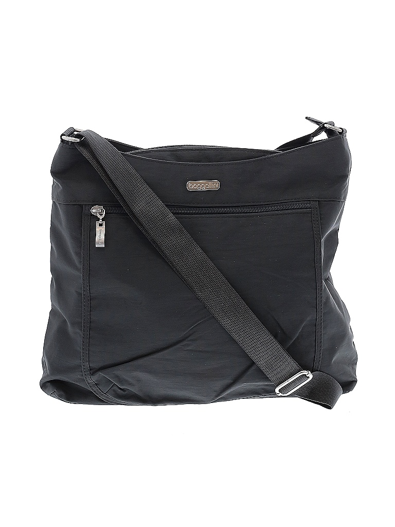 Baggallini Solid Black Gray Crossbody Bag One Size 47 off thredUP