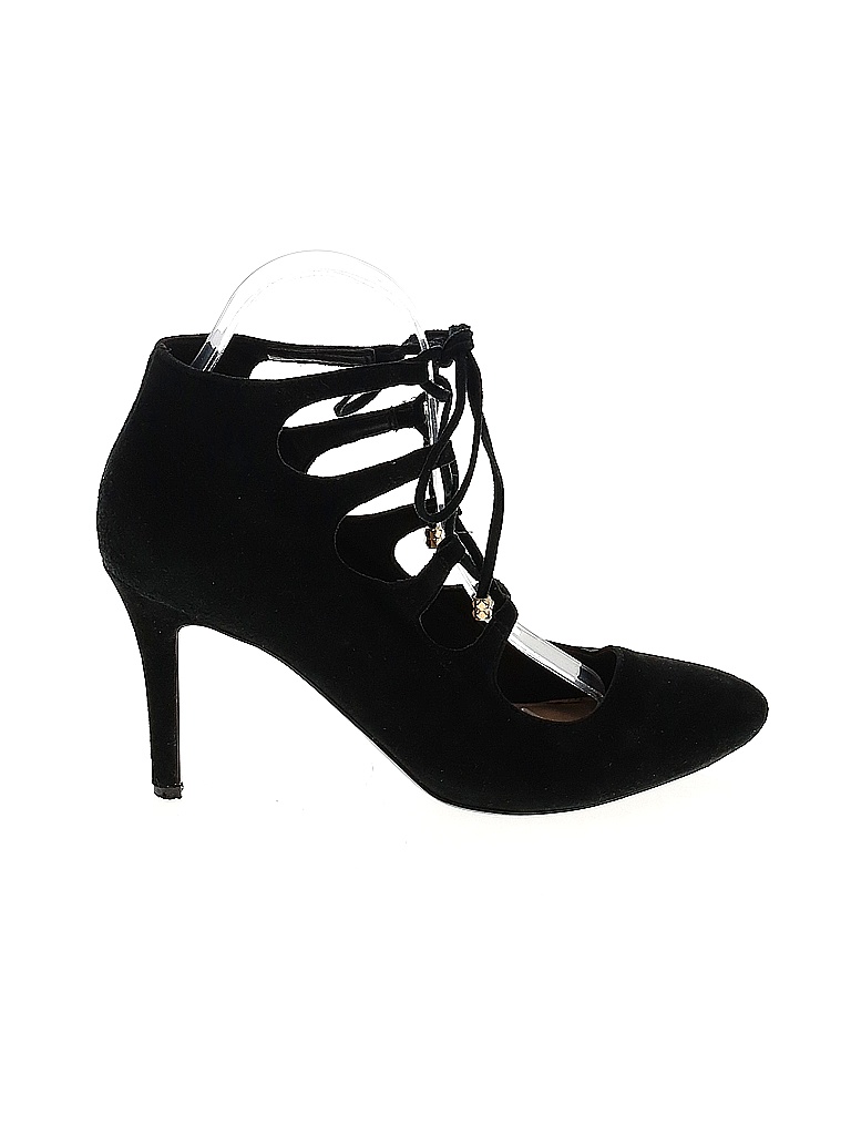 Karl Lagerfeld Paris 100% Leather Solid Black Heels Size 7 1/2 - photo 1