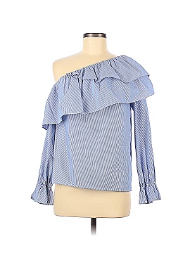 Aqua Long Sleeve Blouse (view 1)