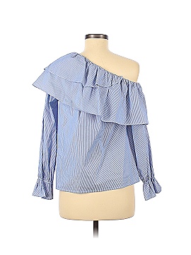 Aqua Long Sleeve Blouse (view 2)