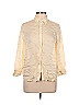 Chaps Brocade Ivory Long Sleeve Blouse Size 10 - photo 1