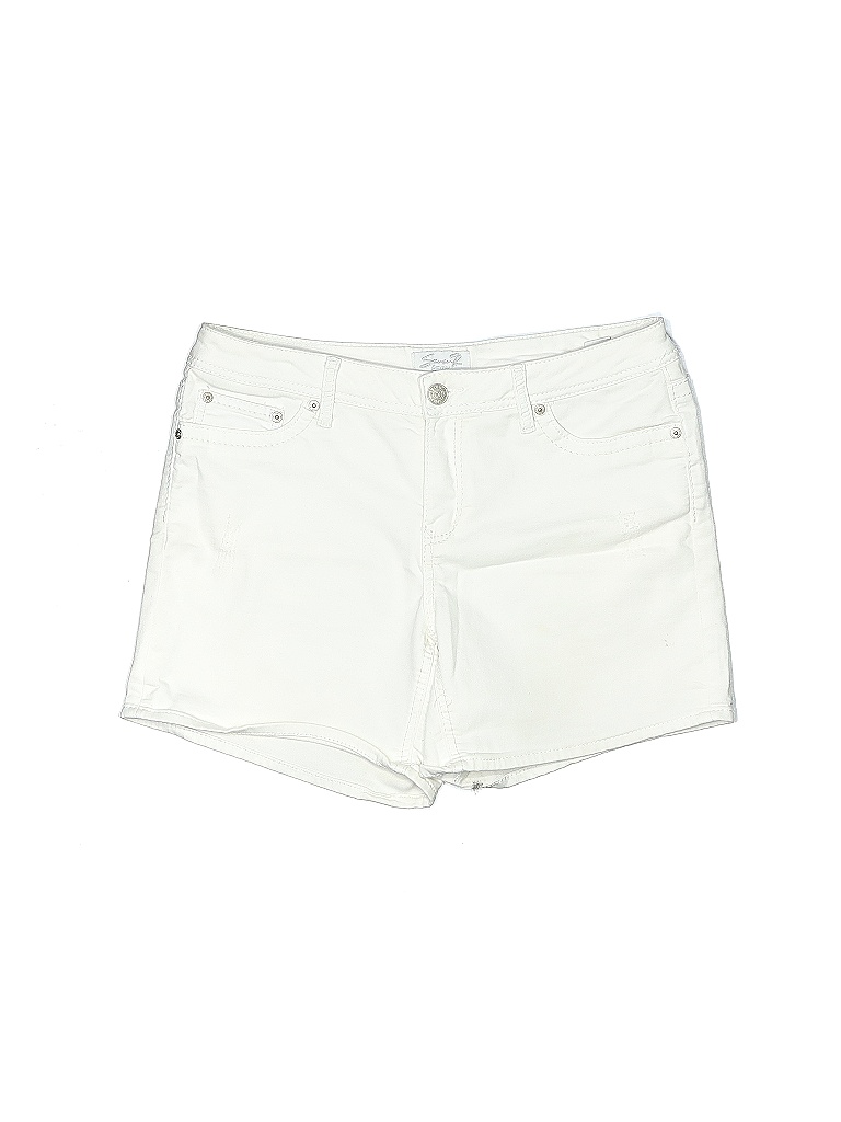 Seven7 Solid White Denim Shorts Size 14 66 off thredUP